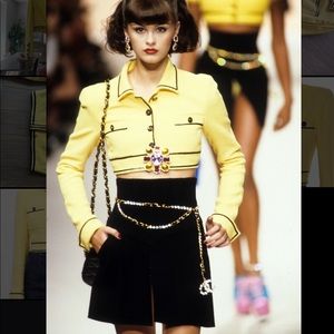 Vintage Chanel 1995 runway cropped jacket